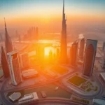 Dubai DIFC financial district aerial view — real estate investment
