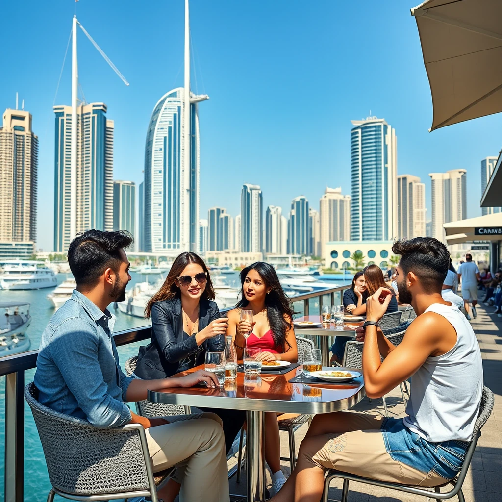 外籍人士享受迪拜码头海滨国际化生活方式